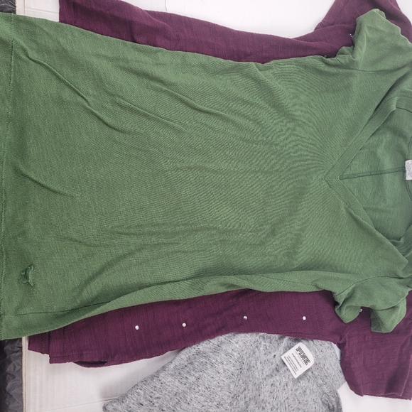 Victoria Secret PINK T Shirt Burgundy Silver Bling Logo LOT OF 3 XS - Picture 3 of 6